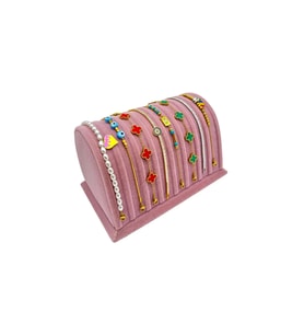 Bileklik Tesbih ve Püskül Standı Semer Model Süet Pembe