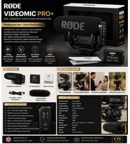 RØDE VideoMic Pro+ Profesyonel Kamera Üstü Shotgun Mikrofon