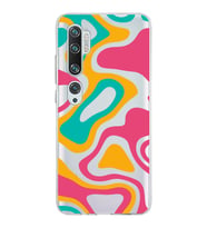Xiaomi Mi Note 10 Uyumlu Kapak Renkli Desen Tasarımlı Şeffaf Silikon Kılıf