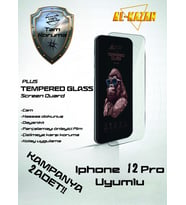 Apple Uyumlu   iPhone 12 Pro Şeffaf Kırılmaz Ekran Koruyucu 2'li Paket Ultra İnce, Anti Çizik&darbeye Dayanıklı
