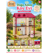 Doğa Ailesi Köy Evi Oyuncak Ev - Tavşan Ailesi Oyun Evi Tavşan Tatil Evi Sylvanian Evi