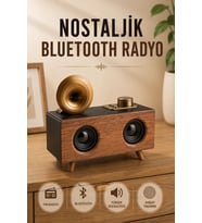 Nostaljik Radyo Bluetooth Bağlantılı Şarjlı Yüksek Ses Kaliteli