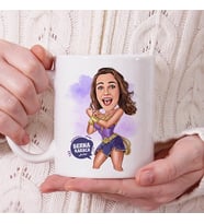 Kişiye Özel Zeyna Kadın Karikatürlü Kupa Bardak