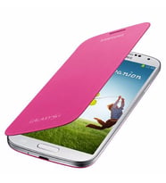 Galaxy S4 i9500 ile Uyumlu Flip Cover Kılıf Pembe EF-FI950BPEGWW