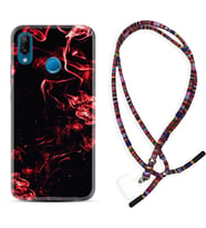 Huawei P20 Lite Mate 10 20 Lite Pro P40 Lite KılıfBoyun Asklı Rasta Silikon Red Smoke 1745