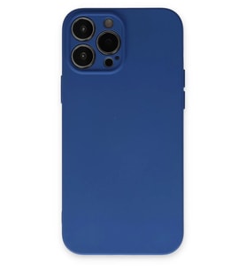 Newface Apple iPhone 13 Pro Max Kılıf Nano içi Kadife Silikon - Lacivert