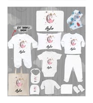 Minito Baby İsme Özel 13'lu Pamuklu Kız Bebek Hastane Çıkışı Seti_MT_271-13 (Krem)