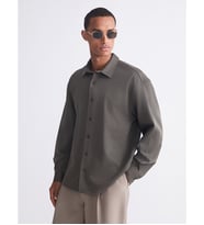 LCW Vision Haki Slim Fit Uzun Kollu Erkek Gömlek