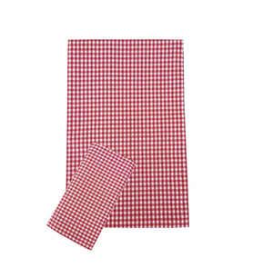 Zefir Desen Sofra Bezi Masa Örtüsü 170 x 170 Cm Kırmızı