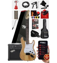 Midex RPH-320WD-25AMP Ahşap Renk Strat Kasa SSS 25W Amfili Elektro Gitar Seti