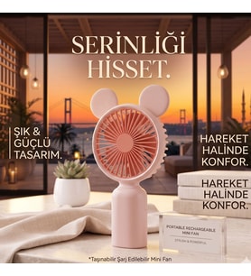 Taşınabilir El Fanı, Şarjlı Mini Vantilatör, 2 Kademeli Şarjlı Mini El Fanı, Çift Hız Ayarlı Portatif Vantilatör, Mini El Tipi Fan
