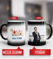 Tarih Öğretmeni Kupa Bardak Sihirli Fotoğraflı