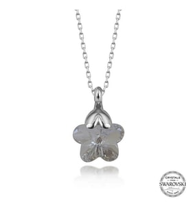 Swarovski Crystal Taşlı Papatya Gümüş Kadın Kolye