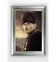 Gümüş Çerçeveli Atatürk Tablo a464