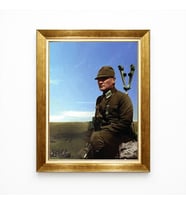 Tablore Atatürk Kocatepe Tablosu Altın Varaklı Çerçeveli - Başkomutan Mustafa Kemal Atatürk Portresi