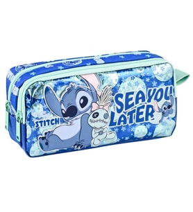 Stitch Desenli Mavi Kalem Kutusu