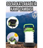 Güneş Enerjili Led Lamba Kamp Lambası Katlanabilir Lamba Usb Şarjlı