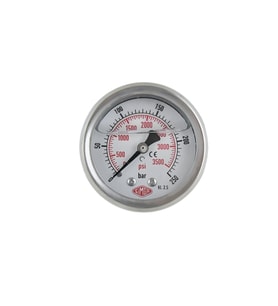 0-1000 Bar Ø63 Mm Arkadan Bağlantılı Gliserinli Manometre