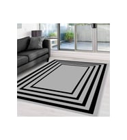 Rovigo Home Dijital Baskı Yıkanabilir Kaymaz Taban Salon Halısı RVG0012-SD756 (Gri)