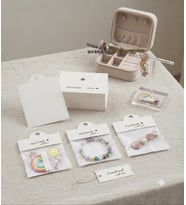 Premium Beyaz Takı Paketleme Kartı 100 Adet Takı ve Aksesuar Ambalaj Sunum Kartı