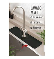 ModaCar Su Emici Lavabo Matı Hızlı Emen Musluk Matı