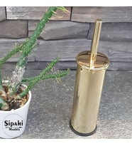 Sipahi Marble Altın Kaplama Paslanmaz Klozet Fırçalık