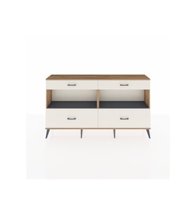 Arges Konsol 2 Raflı 4 Çekmeceli  176x30x99 Çam-Antrasit/Aytaşı
