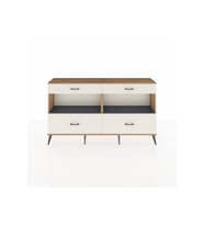 Arges Konsol 2 Raflı 4 Çekmeceli  176x30x99 Çam-Antrasit/Aytaşı