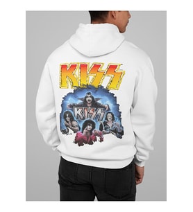 Kiss Baskılı Unisex Oversize Müzik Grubu Rock Metal Hoodie