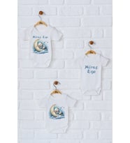 Pia Baby Premium %100 Pamuk İsme Özel Organik Baskılı Üçlü Set Çıtçıtlı Bebek Body Zıbın Modelleri 5089-18 (Ekru)