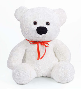 Oyuncak Ayıcı 40 cm Sevimli Ayıcık (%100 Yerli) (Beyaz)