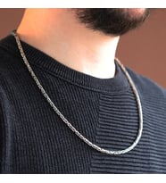 Kral Modeli 3mm Gümüş Zincir
