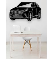 ALPHA METAL DESIGN LAZER KESİM TOGG - METAL DUVAR AKSESUARLARI - 60*36 CM 1,5 MM GALVANİZLİ, FIRIN BOYALI (Siyah)