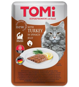 Tomi Kedi Hindi - Ispanak Tahılsız Pouch Mama 100gr (pate)