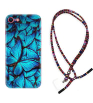 Apple iPhone 5 6 7 8 Plus Se XR Kılıf Boyun Asklı Rasta Silikon Owl 1351
