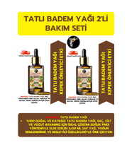 TATLI BADEM YAĞI 2'Lİ (%100 SAF VE DOĞAL-SOĞUK PRES) BESLEYİCİ ETKİ 2x50 ml / 3.4 Fl Oz