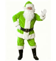 Açık Yeşil Noel Baba Kostümü Yetişkin