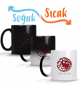 Casa Targaryen Got Fire Ve Blood Sihirli Kupa Bardak Porselen