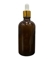10 Adet 100 ml Cam Şişe Ve Cam Damlalıklı Set (Amber)
