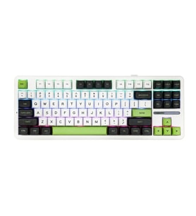 AULA F87 Pro White Green LEOBOG Greywood V4 Switch RGB Kablosuz Hotswap Mekanik Gaming Klavye