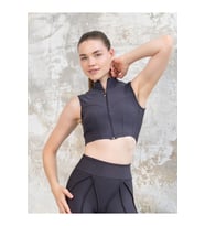 Füme ( Antrasit ) Dikiş Modelli Sculpt Line Spor Büstiyer ( Sporcu Sütyeni )