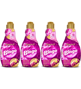 Bingo Soft Çamaşır Yumuşatıcı Konsantre 1440ML Begonvil (4 Lü Set)