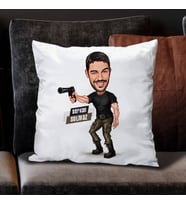 Kişiye Özel Nişan Alan Erkek Karikatürlü Yastık