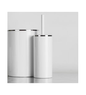 Ansan ANS E34-01 Lenox Beyaz Plastik Tuvalet Fırçası 10,5 x 33 cm