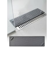 Gri Uzun Silikon Kötü Koku Önleyici Mat Gider Kapağı Tıpası – Banyo, Mutfak ve Balkon Lavabo Gider 37x11 cm