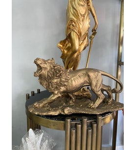 Dekoratif Aslan  Biblo Büyük Boy (Bronz)