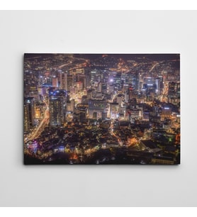 Seoul'da Gece Kanvas Tablo