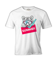 Summer Dive - Kaplan Beyaz Erkek Tshirt