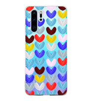 PrintiFy Huawei P30 Pro ile Uyumlu 1mm Slim Fit Water Color 1 Baskılı Şeffaf  Kılıf