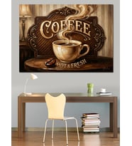 Coffee But First Kahve Panosu Dekoratif Kanvas - Mdf Ahşap Tablo